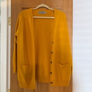 Stitch Play Mustard Yellow Button Down Cardigan-S